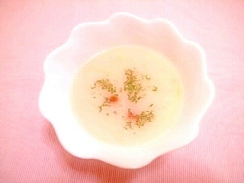 玉葱の豆乳スープ